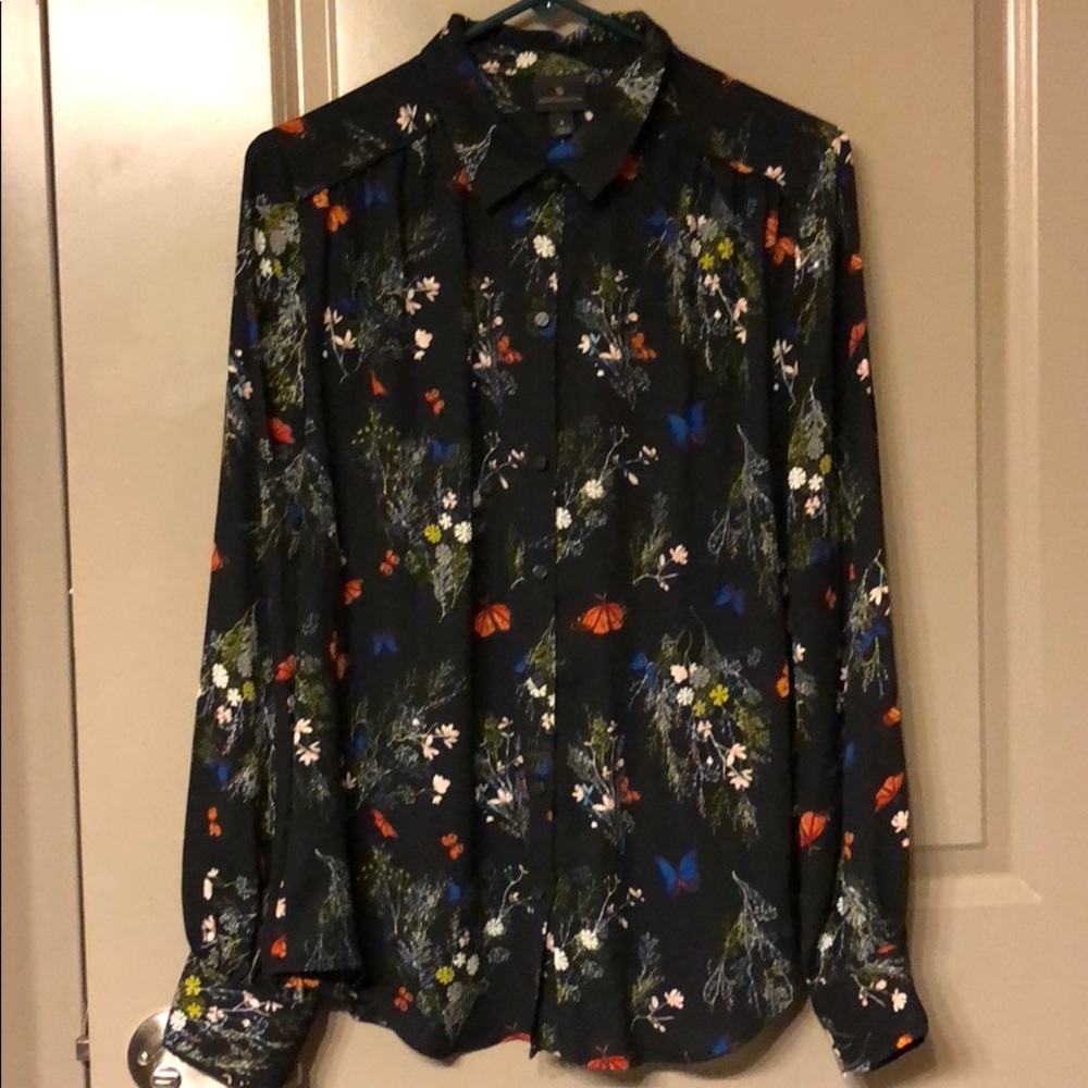 Black button up blouse